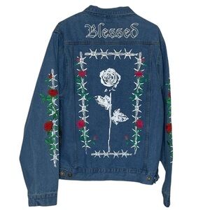 Brooklyn Cloth denim blessed jacket, NWT, large